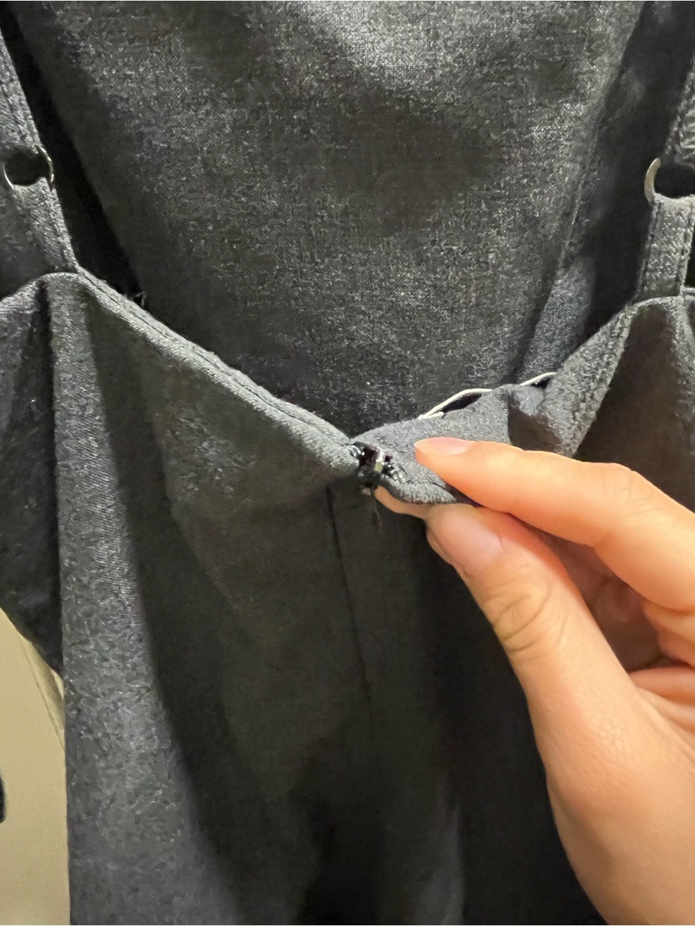 Vtg BEBE Dark Charcoal Formal Dress with Spaghetti Straps - Picture 4 of 4